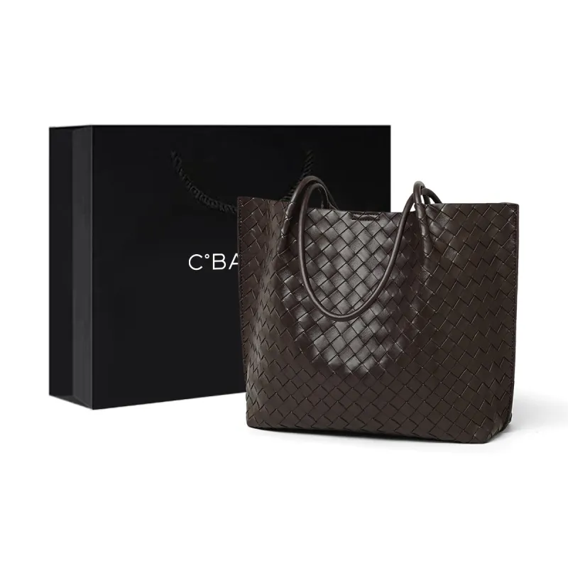 C°BANNER Cow Leather With Synthetic Leather Shoulder Bag Tote Women's Milkshake White/Classic Black-14