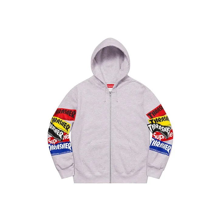 Supreme Thrasher Multi Logo Zip Up Hooded Sweatshirt-3