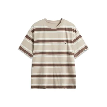 LiNing Sports Life Collection T Shirt Men's Ecru Oxford Umber Taupetastic