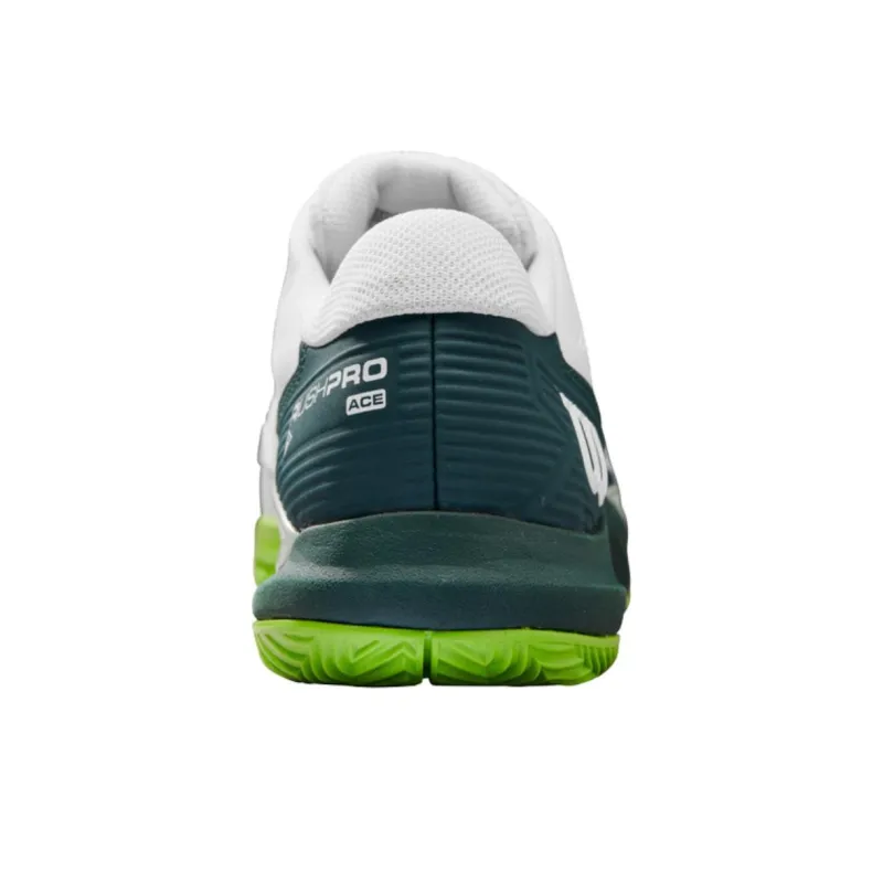 Wilson Rush Pro Ace Anti Slip Wear Resistant Low Top Tennis Shoes Men's White Green-3
