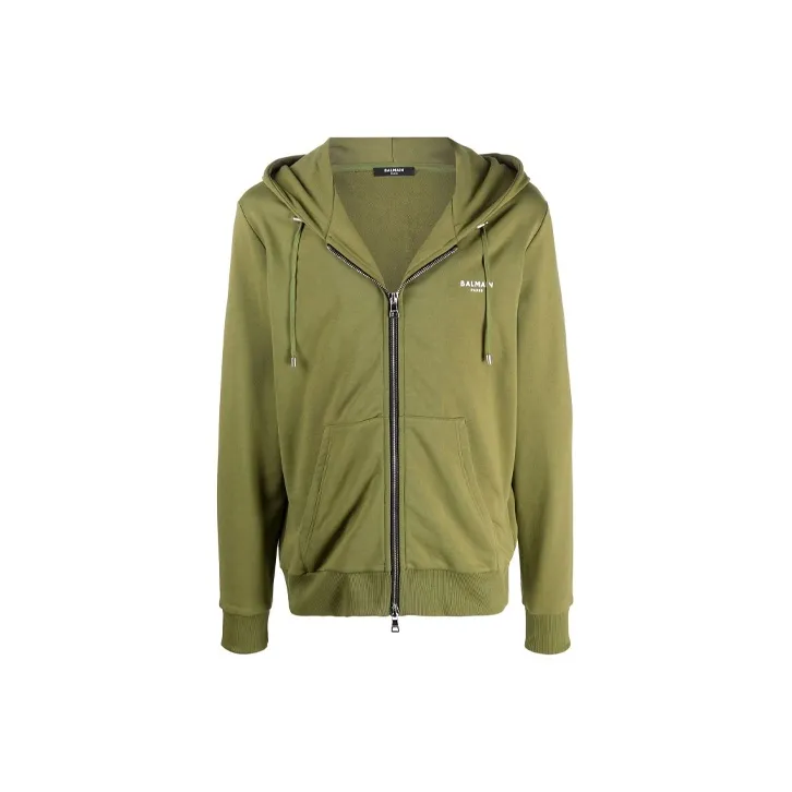 BALMAIN Sweatshirts Men Green-0