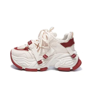 Medd Low Top Chunky Sneakers Women's Beige Red
