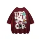 Burgundy-Black White