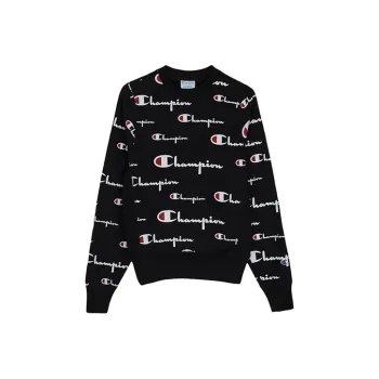 Champion Mens Reverse Weave Fleece Crew Neck Black