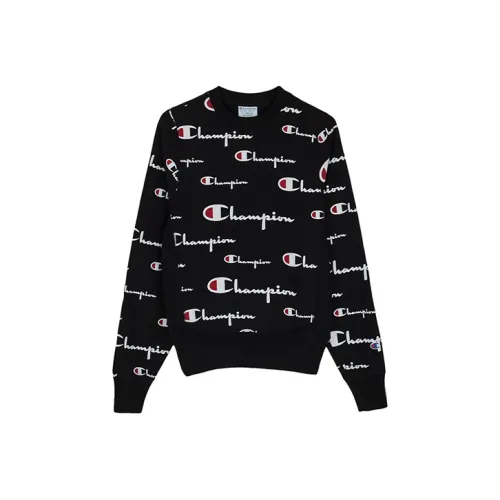 Champion Mens Reverse Weave Fleece Crew Neck Black