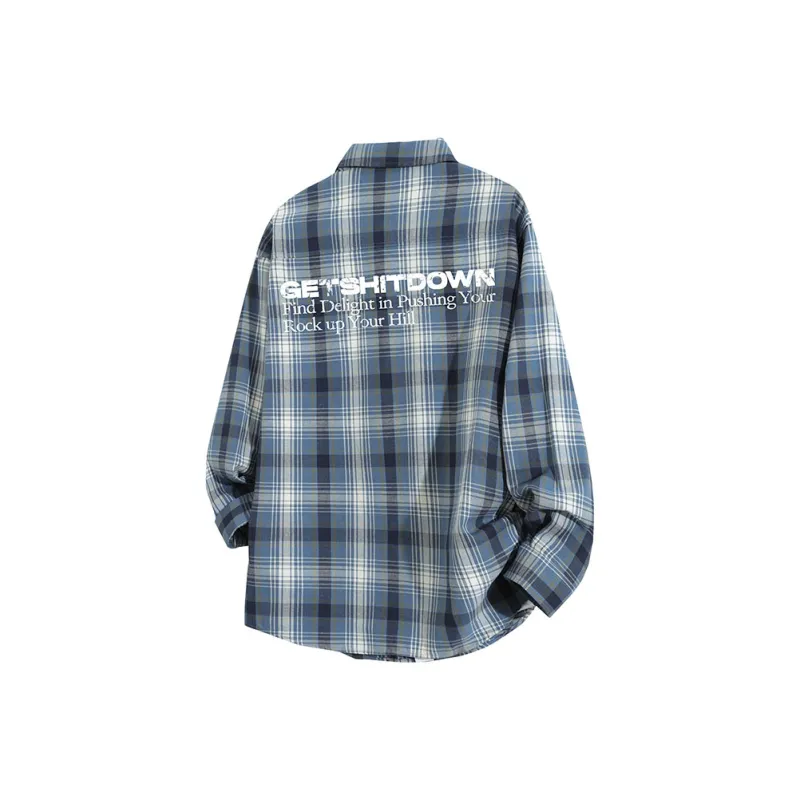 FAX FOR FMACM Shirt Unisex Gray Blue Plaid-15