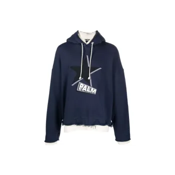 PALM ANGELS Double Layer Rockstar Hoodie