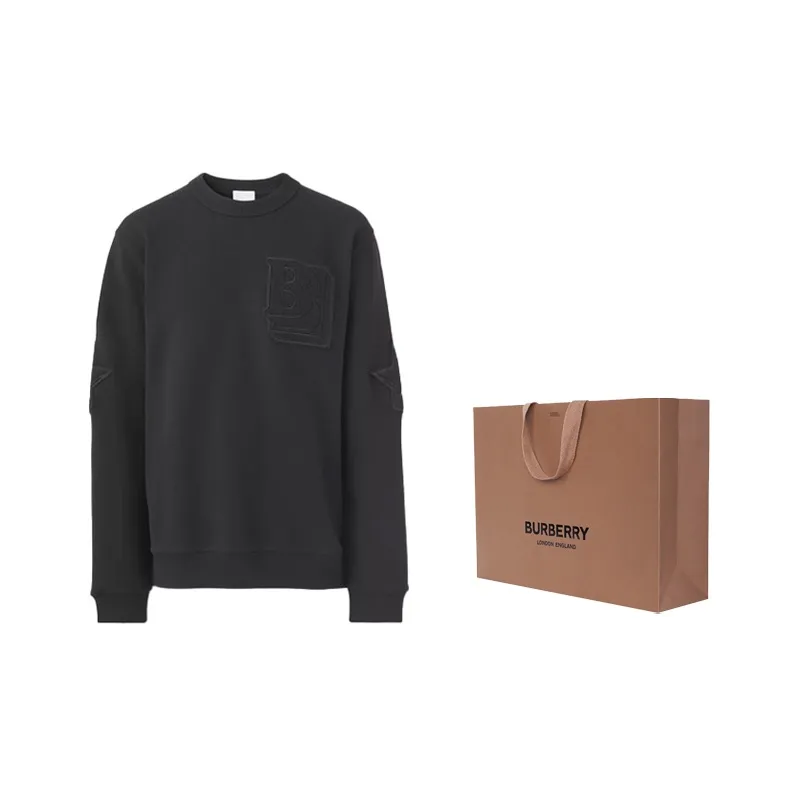 Burberry Letter And Star Graphic Cotton Sweatshirt-6