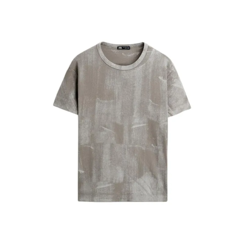 ZARA T Shirts Men Light Gray-0