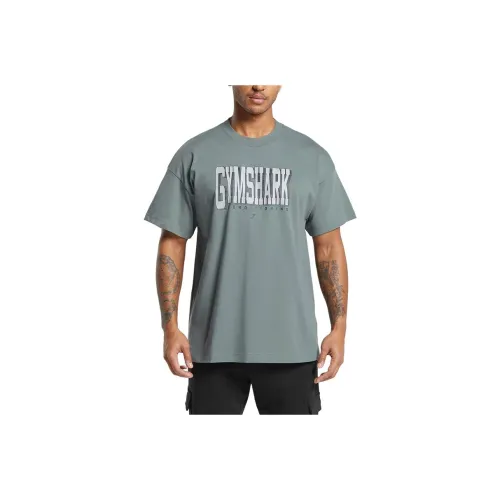 GYMSHARK FW24 T Shirt Mens Black Cyan