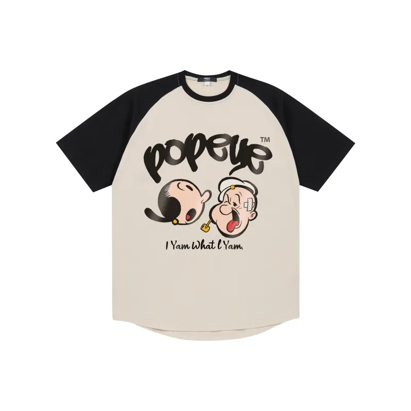 POPEYE Raglan Sleeve Loose Fit Casual Crew Neck Short Sleeved T Shirts Unisex-2