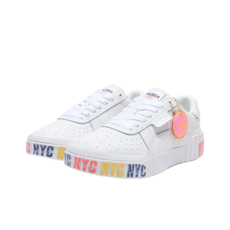 PUMA Cali Low Top Training Shoes Women's Mountain Lion White Peach Frost-1