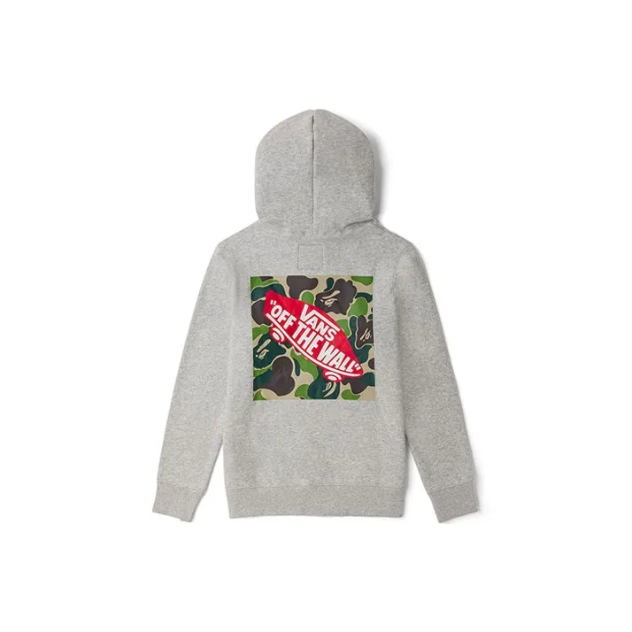 A Bathing Ape X Vans Sweatshirts Unisex Gray-0