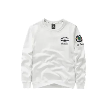 VIP Crew Neck Loose Fit Sweatshirt Unisex White