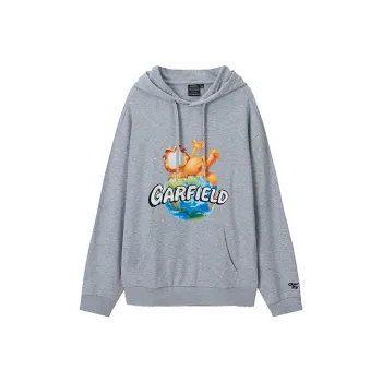 Fun x Garfield FW21 Hooded Loose Fit Regular Sweatshirt Unisex Gray
