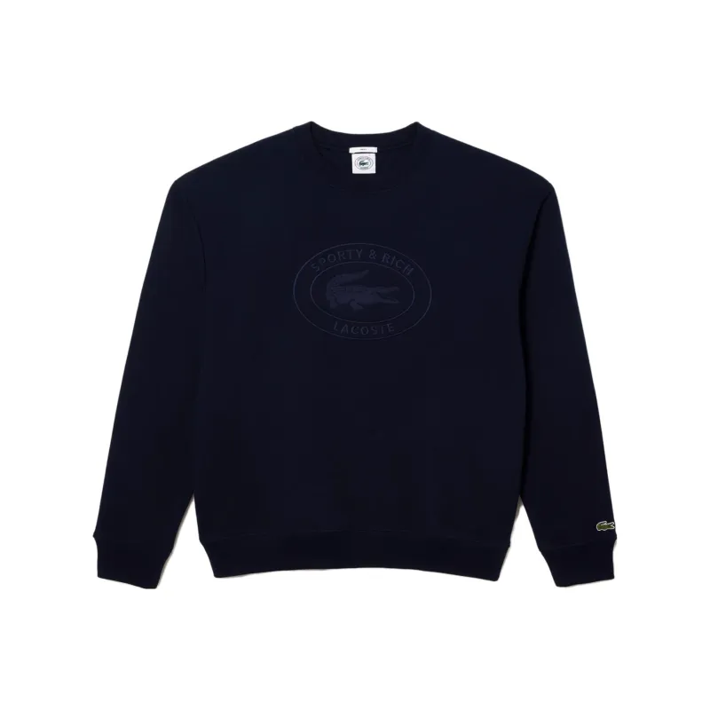 Sporty & Rich X LACOSTE Sweatshirts Unisex Dark Blue-0