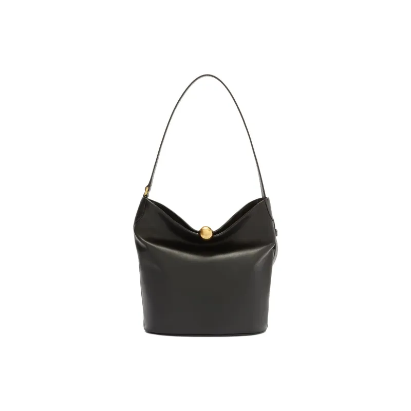 Furla Calfskin Bucket Bag Handbag Trumpets Women's Black-0