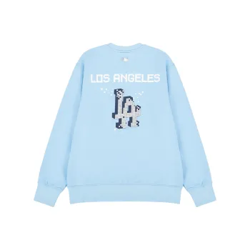 MLB PLAY PIXEL OVERFIT Los Angeles Dodgers Sweatshirt Unisex Light Blue