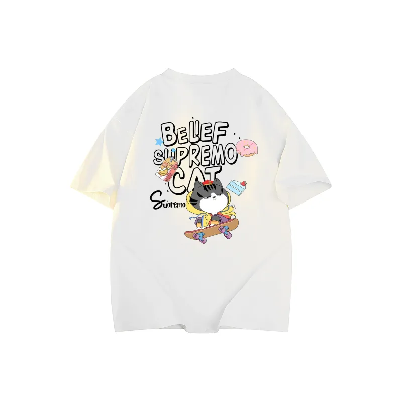 Supremo Cat T Shirts Unisex-2