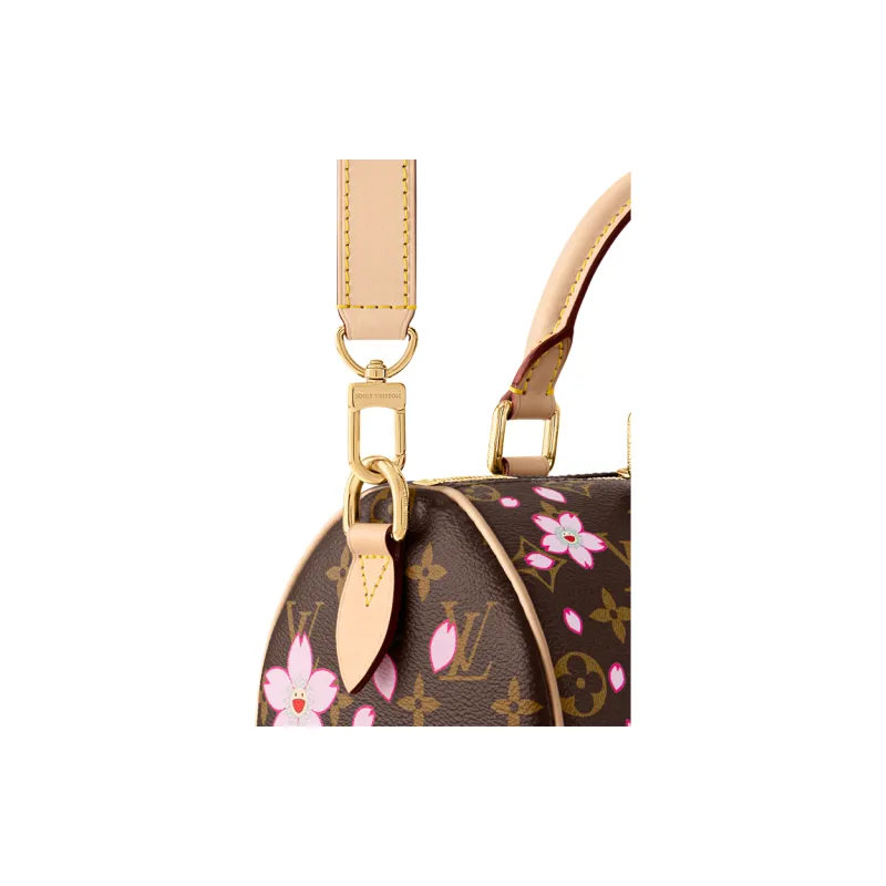 LOUIS VUITTON X Takashi Murakami Cherry Blossom Speedy Bandouliere 25 Sakura Brown-5
