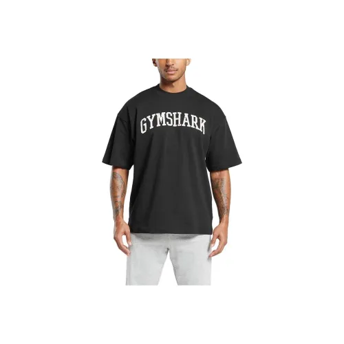 GYMSHARK Drop Shoulder Sleeve T Shirt Men's Black