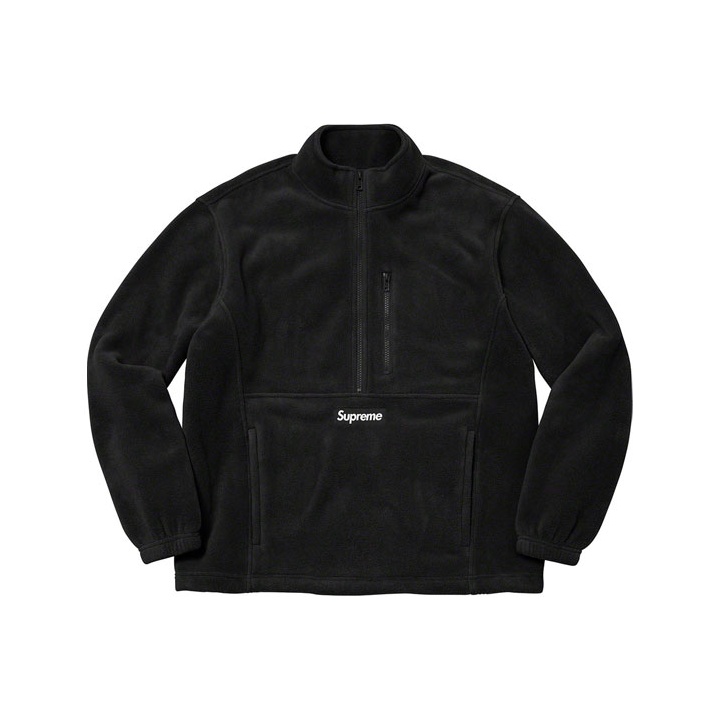 Supreme Polartec ブラックハーフジップフーディ Polartec® Facemask Half Zip Hooded Sweatshirt | Supreme 24fw