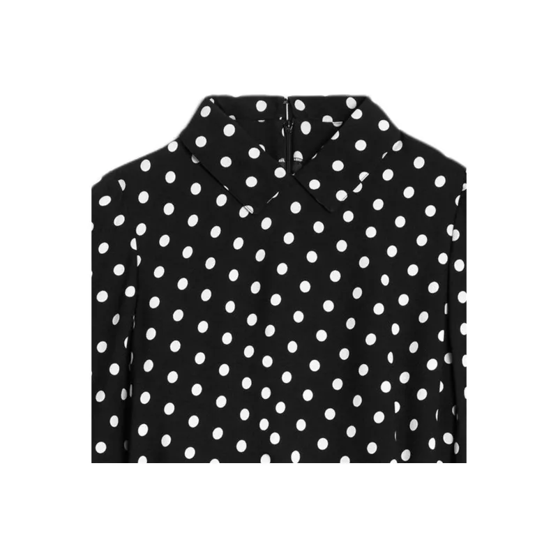 CELINE SS24 Short Sleeved Dresses Women's Black White-2