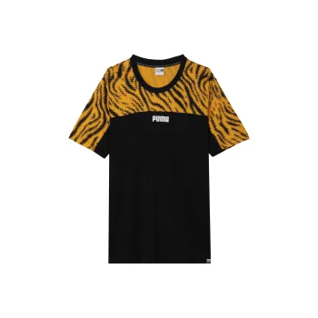 PUMA T Shirt Men's Black Yellow