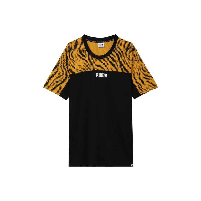 PUMA T Shirt Men's Black Yellow-0