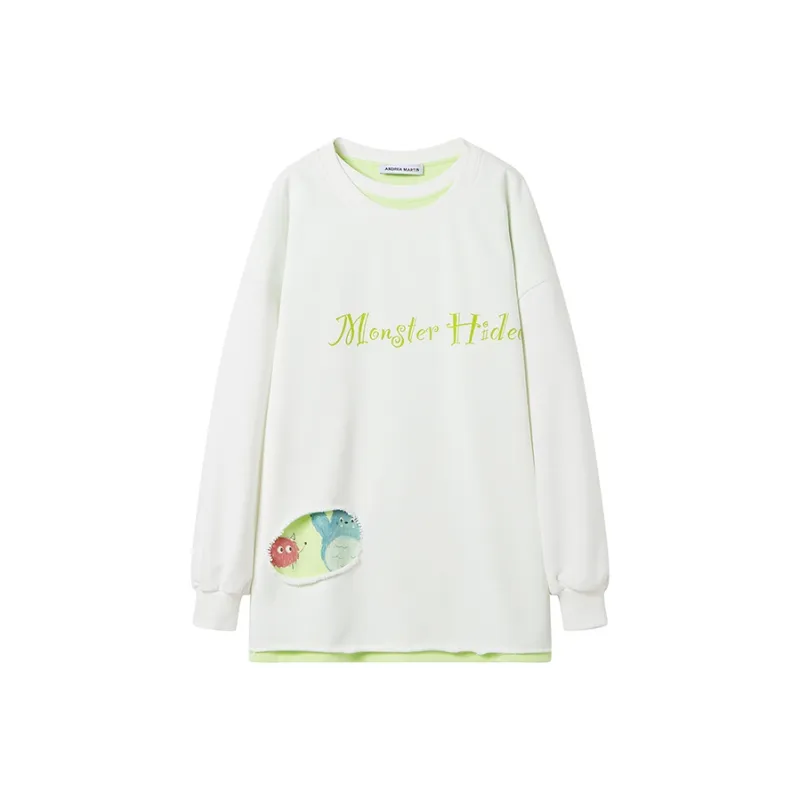 ANDREA MARTIN Sweatshirts Unisex White-0