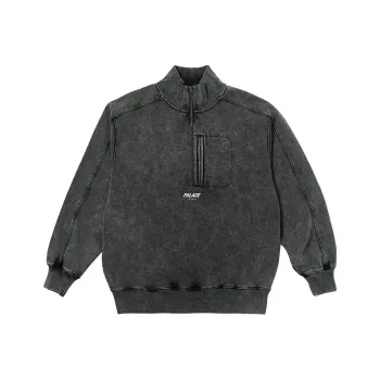 PALACE Washed Terry 1/2 Zip Funnel
