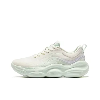 Erke Cushioning Rebound Low Top Training City Commute Running Shoes Women's Microcrystal White Purified Water