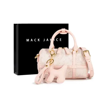 MACKJANICE Polyurethane Handbag Women's Embroidery Powder