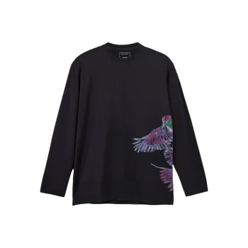 Y 3 Free Shipping With AdiClub Y 3 Graphic Long Sleeve Tee