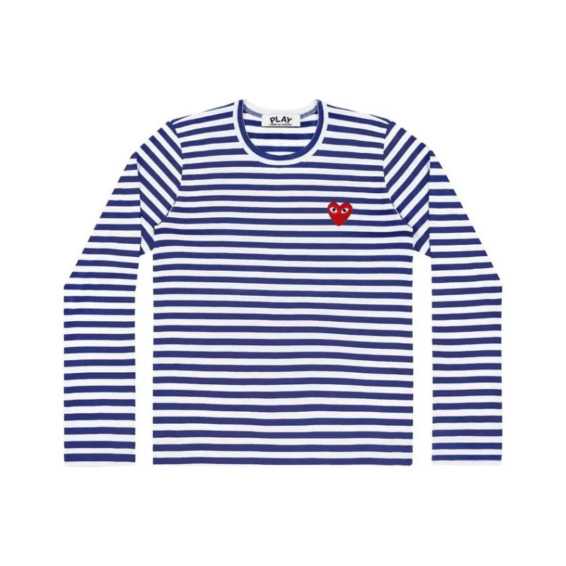 CDG Play T Shirt Unisex Marine Blue-0