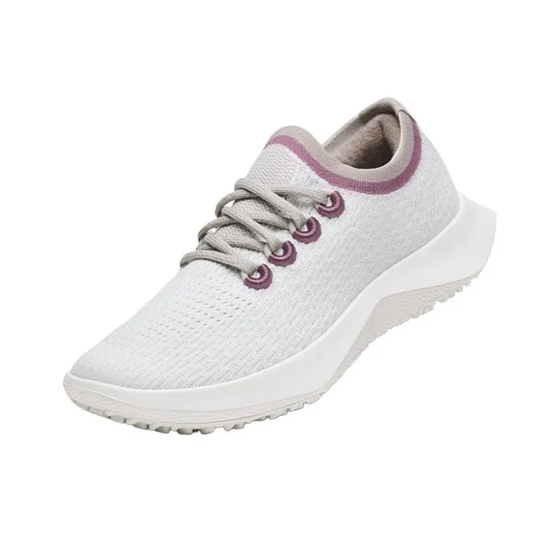 Allbirds Tree Dasher Low Top Running Shoes Women's White Purple-1
