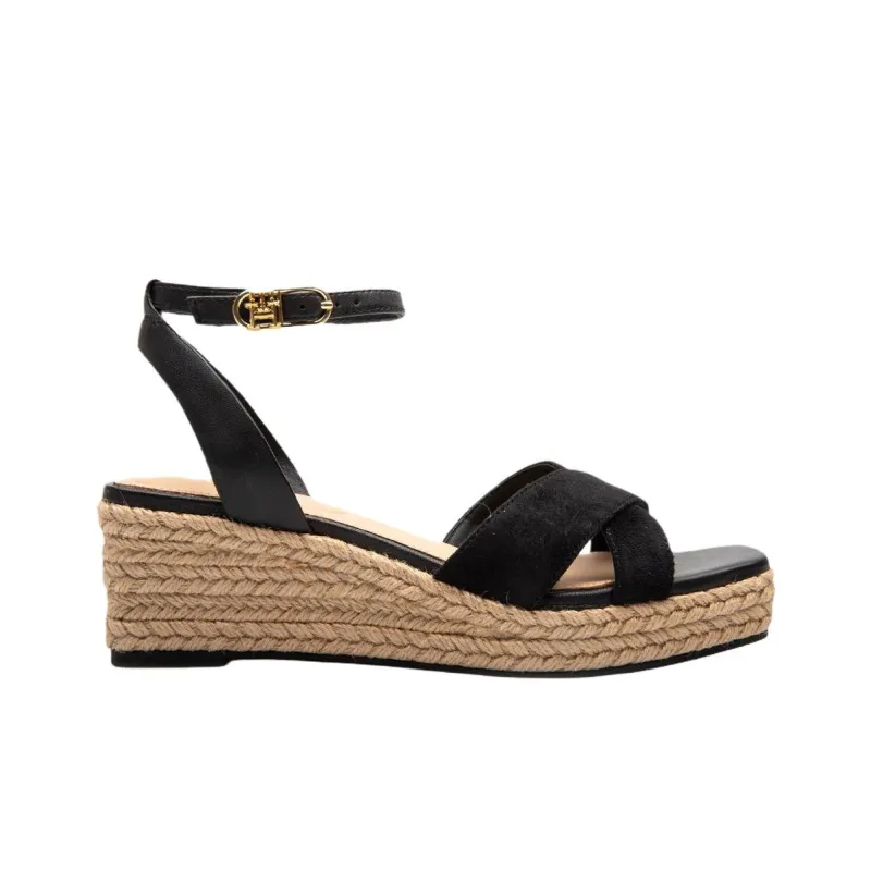 Tommy Hilfiger One Strap Sandals 7cm Women's Black-1