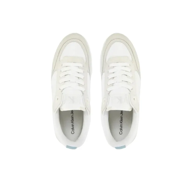 CKJ CALVIN KLEIN JEANS Low Top Skateboard Shoes Women's Beige-3
