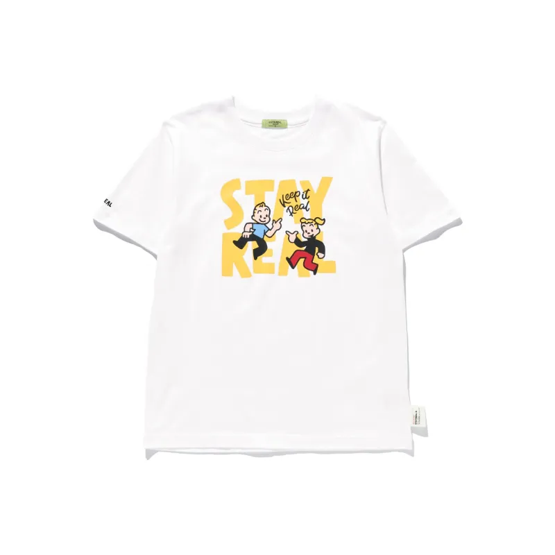 STAYREAL Crew Neck Short Sleeved T Shirts Unisex-0