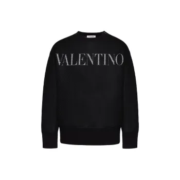 Valentino Mesh Logo Printed Sweatshirt
