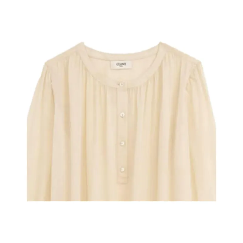 CELINE Shirts Women's Beige Yellow-3