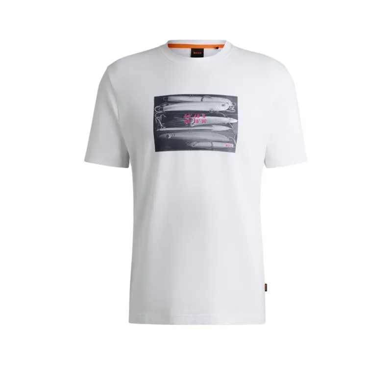 Boss Coordinate print Cotton T shirt-0