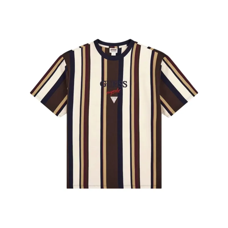 GUESS T-Shirts Men Brown-0