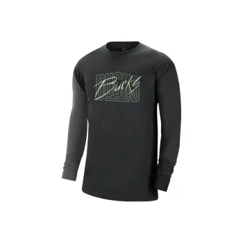 Nike Milwaukee Bucks Courtside Men's Nike Nba Long-Sleeve Max90 T-Shirt