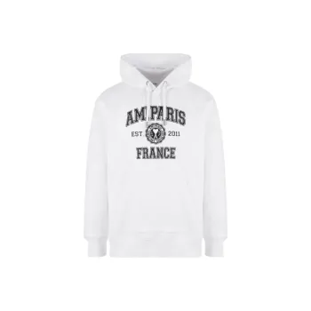 AMIPARIS Paris Logo Printed Long Sleeved Drawstring Hoodie