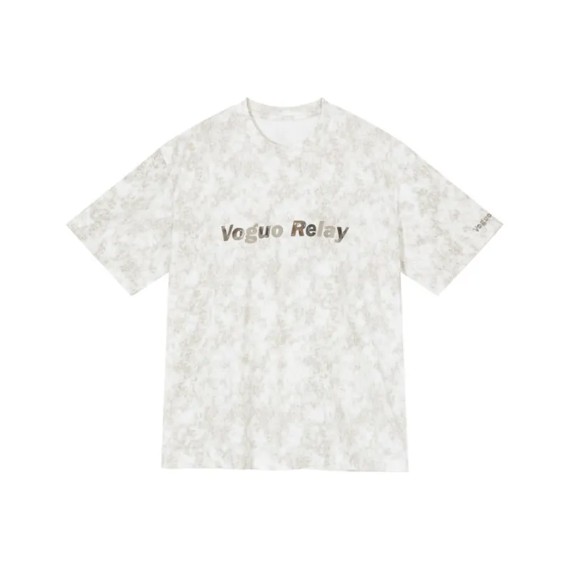 Voguo Relay Couple Set Loose Fit Crew Neck Short Sleeved T Shirts Unisex Black, White, Green-23
