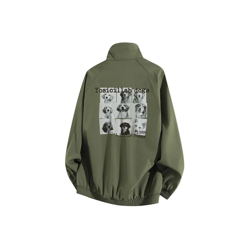 YOSICIL Jackets Coats Unisex Army Green-21