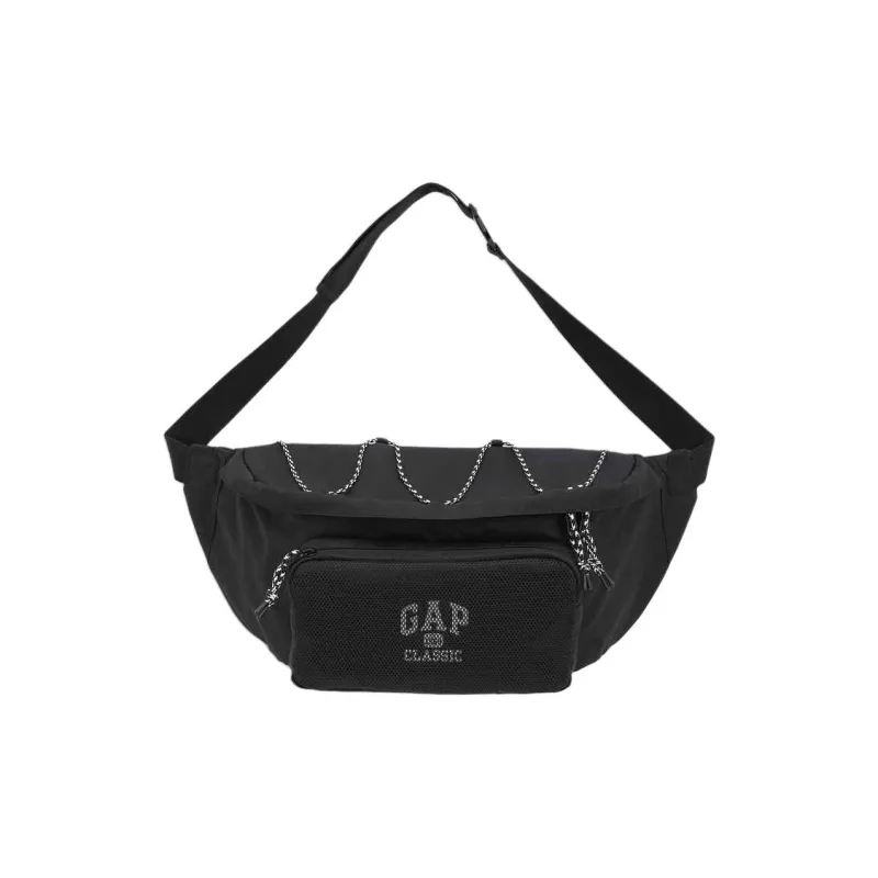 GAP Polyester Shoulder Bag, Fanny Pack Men's Black-0