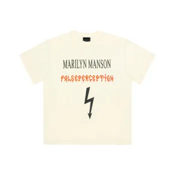 False Perception T Shirt Unisex Distressed White