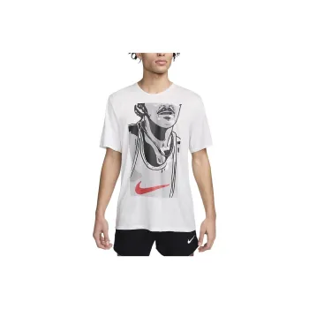 Nike Dri Fit Rise 365 T Shirt Men's Mountain Peak White